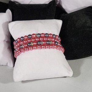 Rose Color Bracelet, Stacked